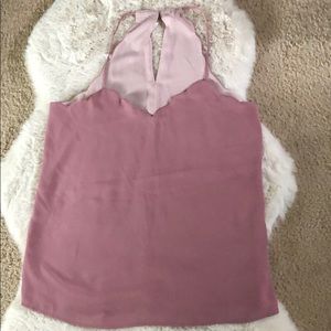 Color reversible polyester tank top